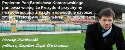 Poparcie Cezarego Kucharskiego dla Bronisława Komorowskiego