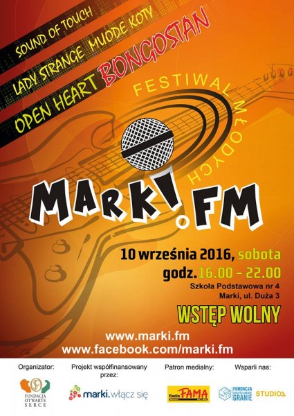 II Festiwal Młodych MARKI.FM - plakat